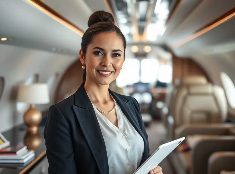 Professional luxury concierge service team providing personalized aviation support